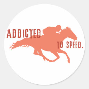 Sticker Rond Addicité à la vitesse