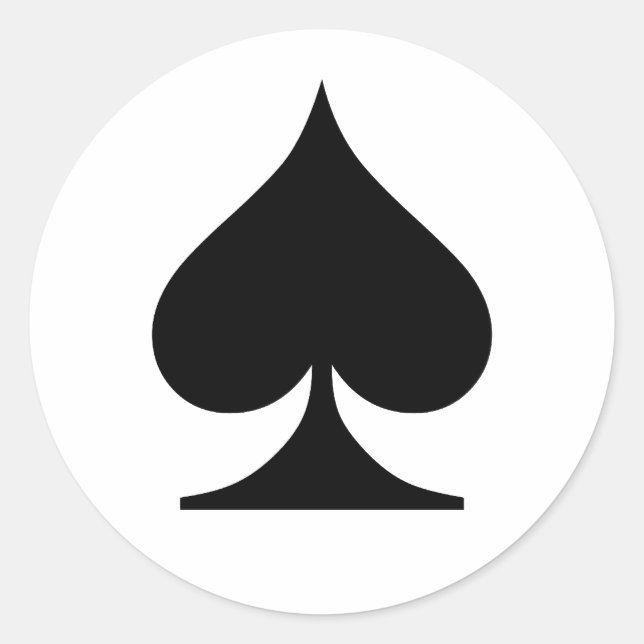 Sticker Rond Addict de poker (Devant)