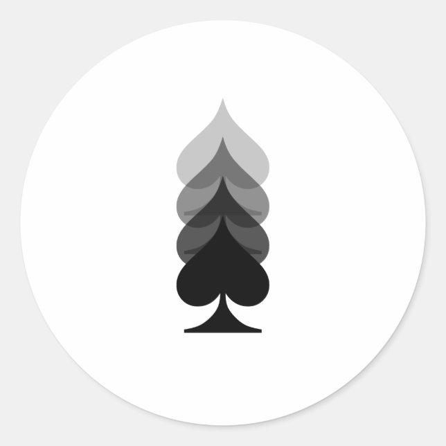 Sticker Rond Addict de poker (Devant)