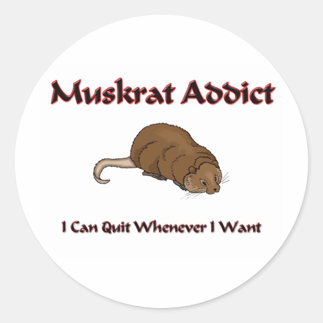 Sticker Rond Addict Muskrat (Devant)