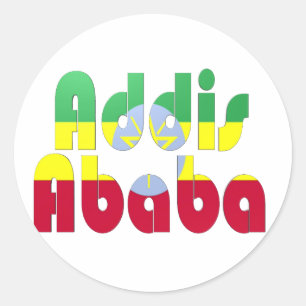 Sticker Rond Addis-Abeba, Éthiopie
