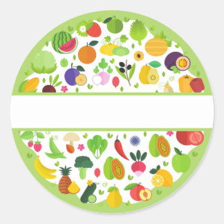Sticker Rond Adesivo "Alimentação Saudável" para personalizar