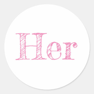 Sticker Rond Adesivo Her