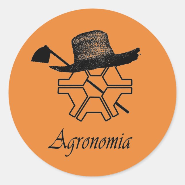 Sticker Rond Adhésive Agronomie (Devant)