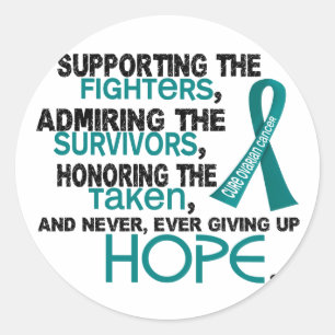 Sticker Rond Admirer de soutien honorant le Cancer 3,2 ovarien