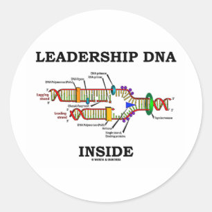 Sticker Rond ADN de leadership à l'intérieur (réplication de l'