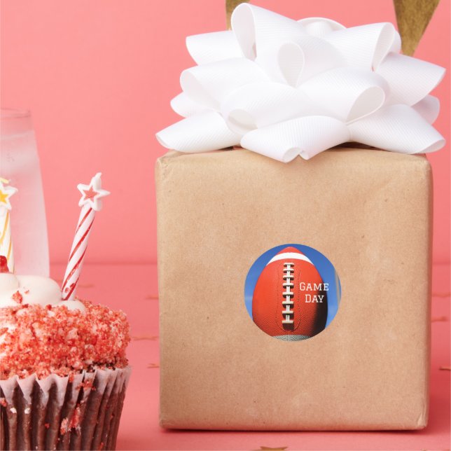 Sticker Rond Ado Anniversaire Objectif Post Orange Football (Fête)