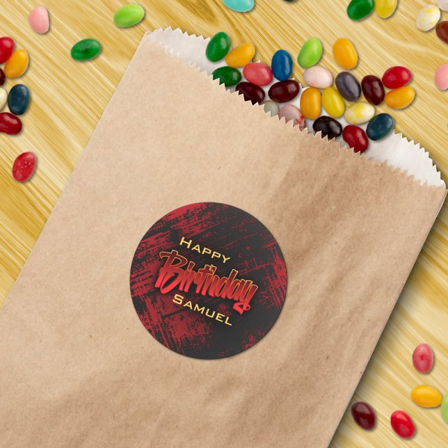 Sticker Rond Ado Boy Anniversaire (Créateur téléchargé)