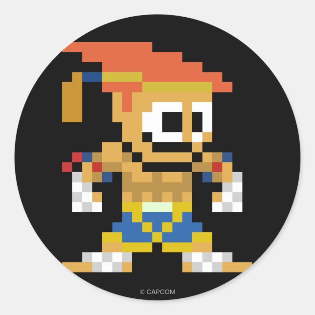 Sticker Rond Adon 8 bits (Devant)