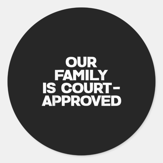 Sticker Rond Adoption Announcement Day Family Approved  (Devant)