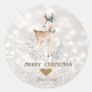 Sticker Rond Adorable Dessin De Cartoon, Livre Blanc