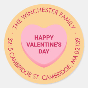 Sticker Rond Adresse cardiaque de la conversation Heureuse Sain