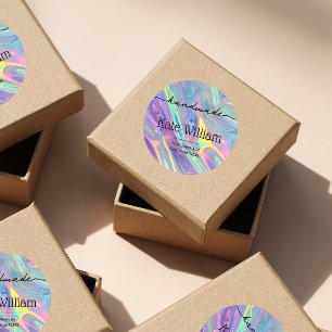 Sticker Rond Adresse de retour Holographique