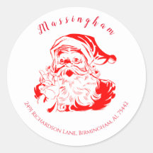 Adresse de retour Père Noël vintage