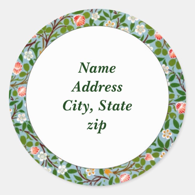 Sticker Rond Adresse Spring Blossoms (Devant)