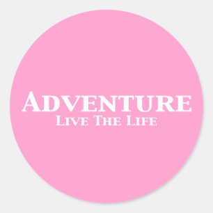 Sticker Rond Adventure Live The Life Don