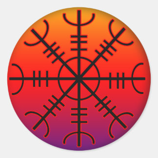 Sticker Rond aegishjalmur