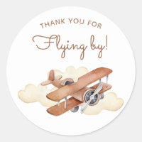 Aéronef vintage Biplane Boy's Birthday Favor