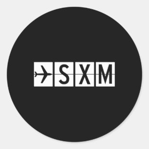 Sticker Rond Aéroport Sxm St Min Maen
