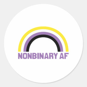 Sticker Rond AF non binaire