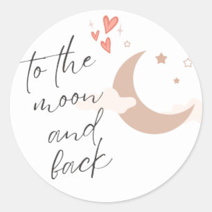 Sticker Rond Affaire de l'amour céleste : vers la lune et le do