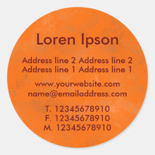 Sticker Rond Affaires/profil oranges texturisés
