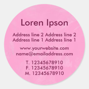 Sticker Rond Affaires/profil roses balayés