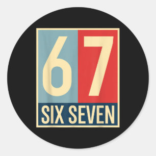 Sticker Rond Affiche de style 67 Meme Hope