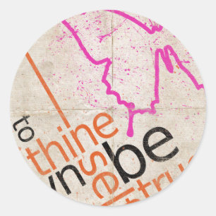 Sticker Rond Affiche motivationnelle