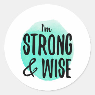 Sticker Rond affirmation inspirante d'acceptation de soi