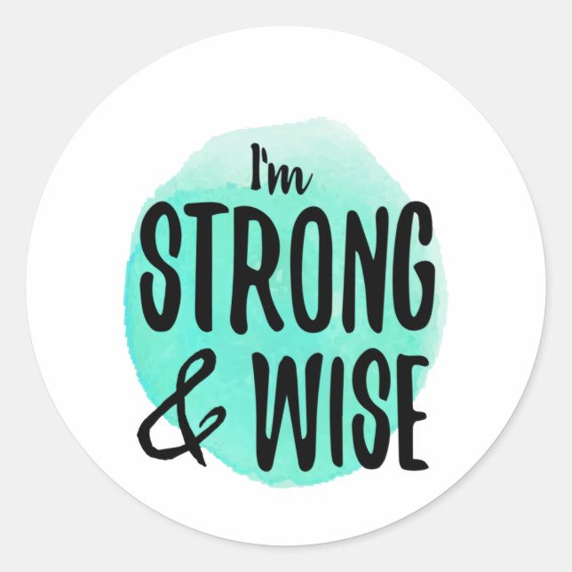 Sticker Rond affirmation inspirante d'acceptation de soi (Devant)