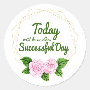Sticker Rond affirmations inspirantes pour l'autosoin, l'amour 