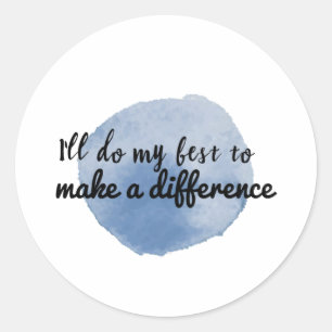 Sticker Rond affirmations motivationnelles pour auto-appréciati