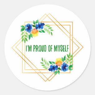 Sticker Rond affirmations positives du matin