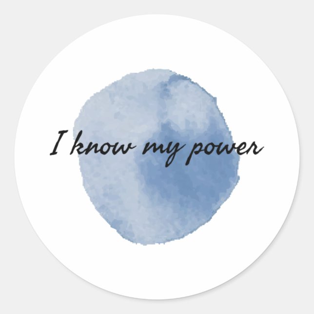 Sticker Rond affirmations positives du matin pour les travaille (Devant)