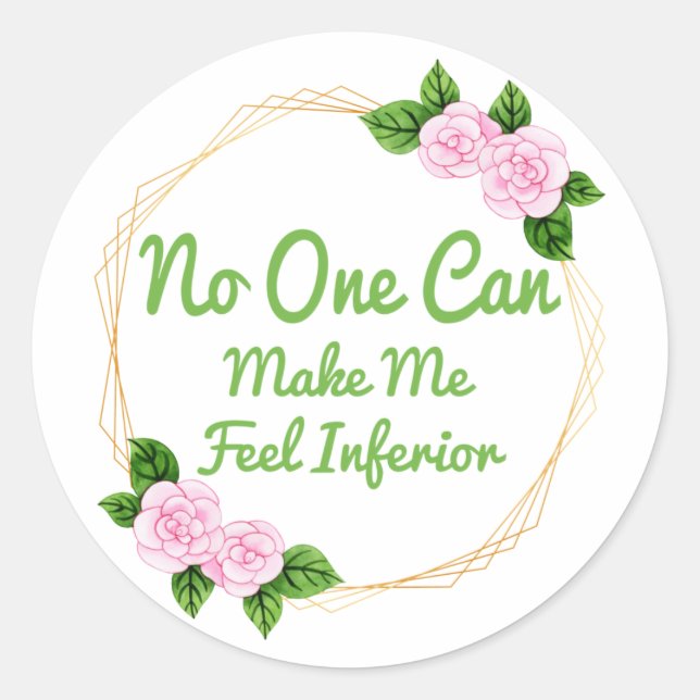 Sticker Rond affirmations positives pour les autosoins (Devant)