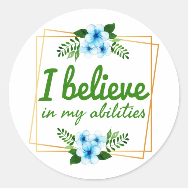Sticker Rond affirmations positives pour les travailleurs du se (Devant)