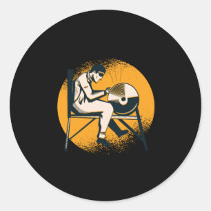 Sticker Rond Affûtage du couteau