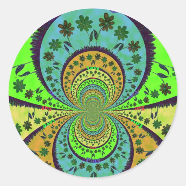 Sticker Rond Africain traditionnel Hakuna Matata Couleurs.png (Devant)