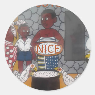 Sticker Rond Africain traditionnel Homestead Lifestyle