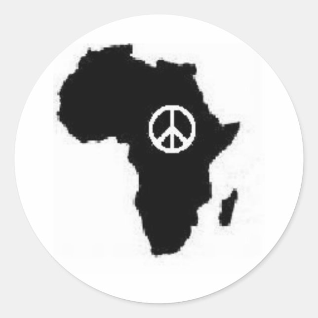 Sticker Rond afrique de paix (Devant)