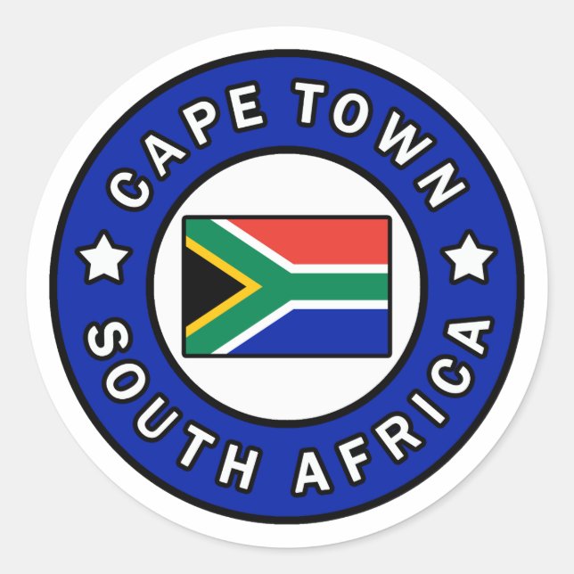 Sticker Rond Afrique du Sud du Cap (Devant)