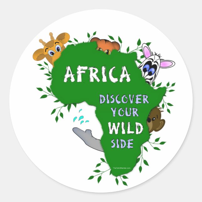 Sticker Rond Afrique sauvage (Devant)