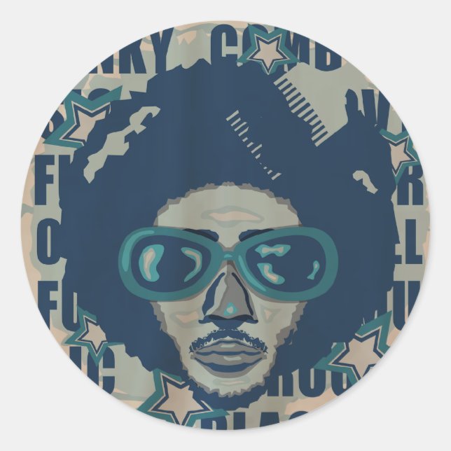 STICKER ROND AFRO (Devant)