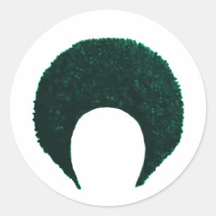 Sticker Rond Afro Cyan Le MUSÉE Zazzle Cadfts