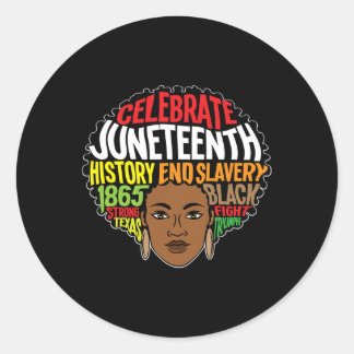 Sticker Rond Afro Melanin Femmes Fille Afrique Ancêtres Liberté