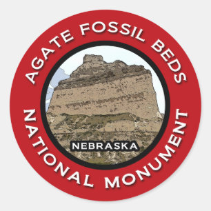 Sticker Rond Agate Fossil Lits Monument National