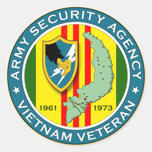 Sticker Rond Agence de sécurité de l'armée - Viêt-nam (Devant)