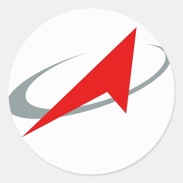 Sticker Rond Agence Spatiale Fédérale Russe : Roscosmos Р о с к (Devant)