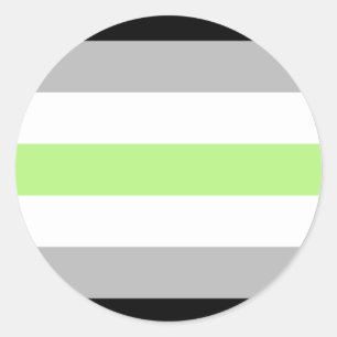Sticker Rond Agender Pride